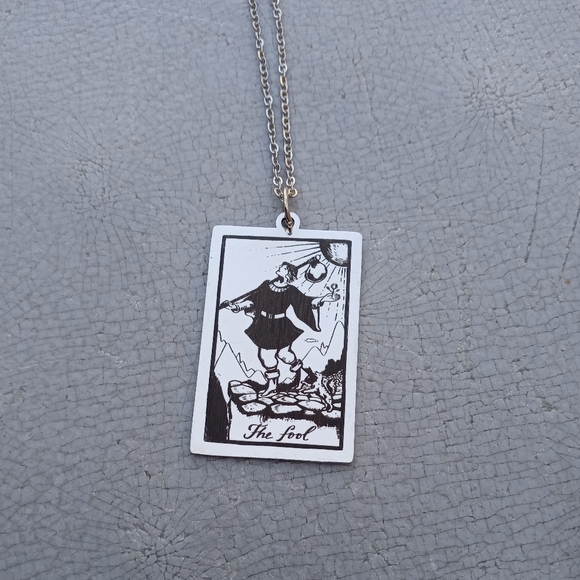 Dolls Kill Jewelry - The Fool Tarot Card Stainless Steel Necklace NWT